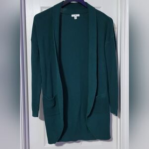 BP - Women's Stitch Curve Hem Longline Ribbed Cardigan